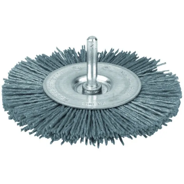 Brosse circulaire abrasive nylon gris ° 75 mm pour perceuse SCID polissage bois