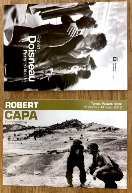 Robert CAPA / Robert DOISNEAU - Cartoline promozionali mostre 2013