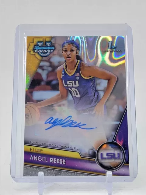 Angel Reese 2023-24 Bowman University Chrome 1St Lava Auto /199 Q0847