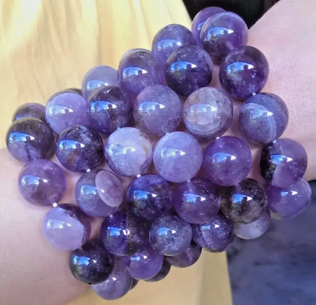 HUGE 16MM AURALITE 23 Crystal Bracelet Cacoxenite Amethyst Quartz Super Seven