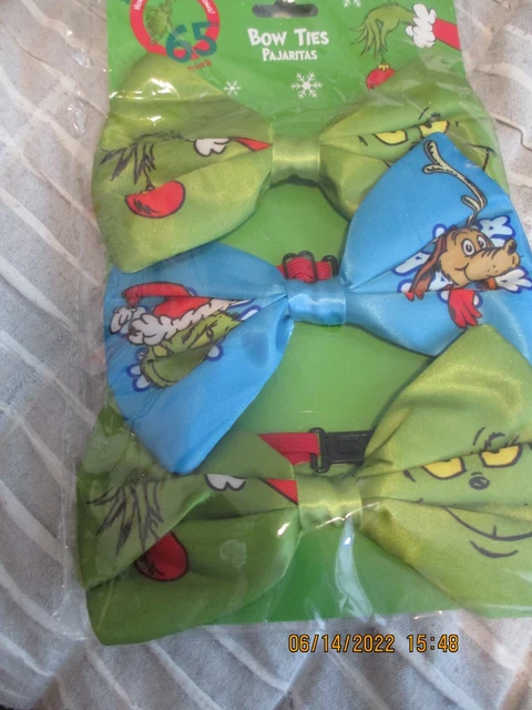 How The Grinch Stole Christmas 3 Bow Ties New Sealed