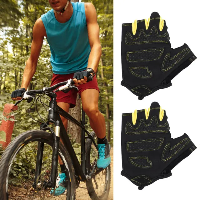 2 Pairs Cycling Half Finger Gloves Cross- Training Mitten Man 2
