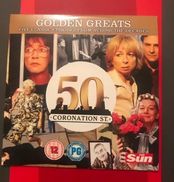 GOLDEN GREATS CORONATION STREET 50 PROMO DVD 124 minutes viewing time.  LAST ONE