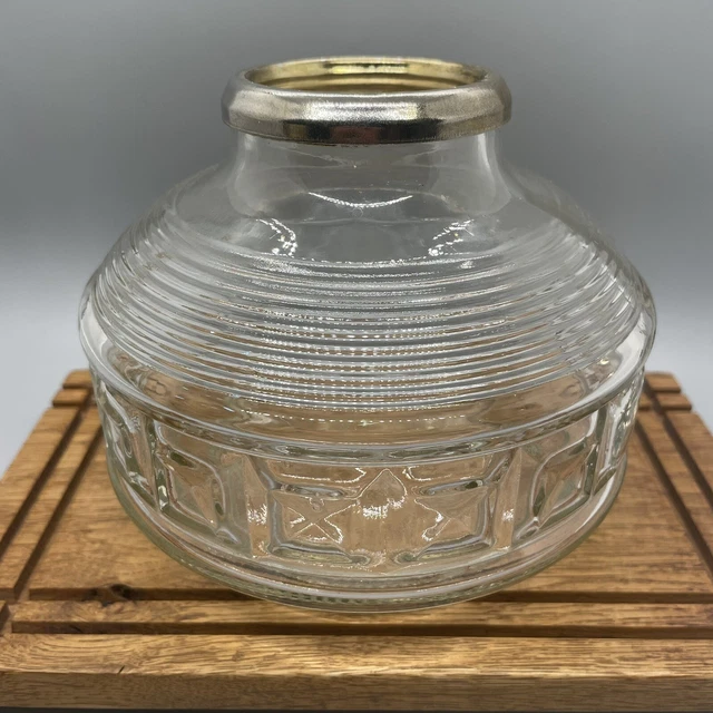 VTG ALADDIN OIL Kerosene Lamp Clear Model 23 Colonial Squares Panel