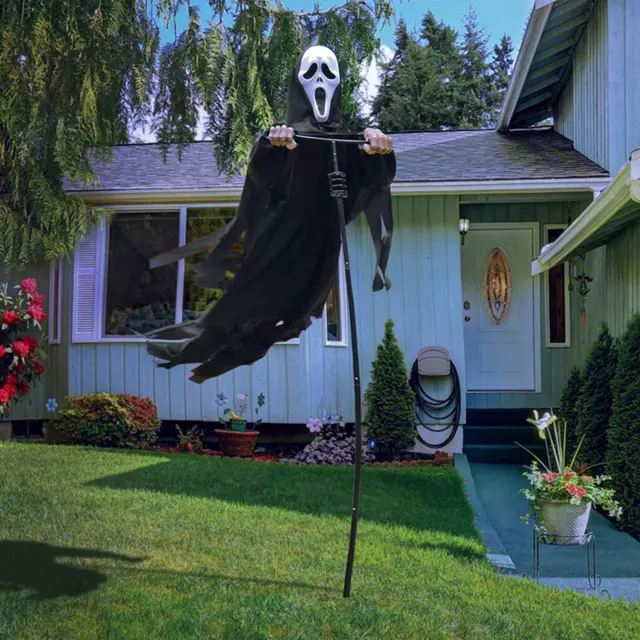 Halloween Scary Screaming Scarecrow Ghost Death Flying Outdoor Decoration Black