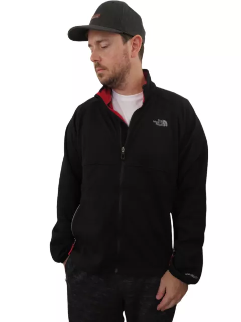 THE NORTH FACE TKA Stealth Black Fleece Lined Full Zip Jacket Mens Size ...