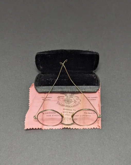 Vintage 1920's AO Cortland 10K Gold Filled Wire Rims Glasses Eyeglasses Silver