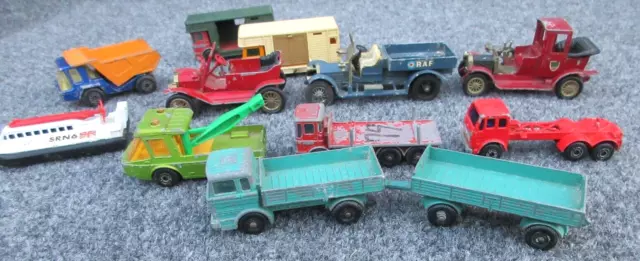 LOTE de 12 camiones Lesney Inglaterra Matchbox vintage años 70 x con remolque ver fotos 5
