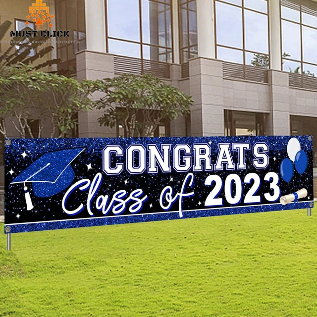 "Educated AF" Sky Blue Glitter Banner – Nurse, RN, Doctor Graduation Party Decor, College Medical Grad Supplies - View #12