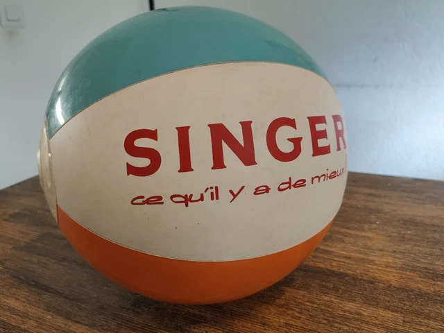 Ballon De Plage Publicitaire Vintage NEYRET - Années 60 - Plastique - Objet Collector - Occasion