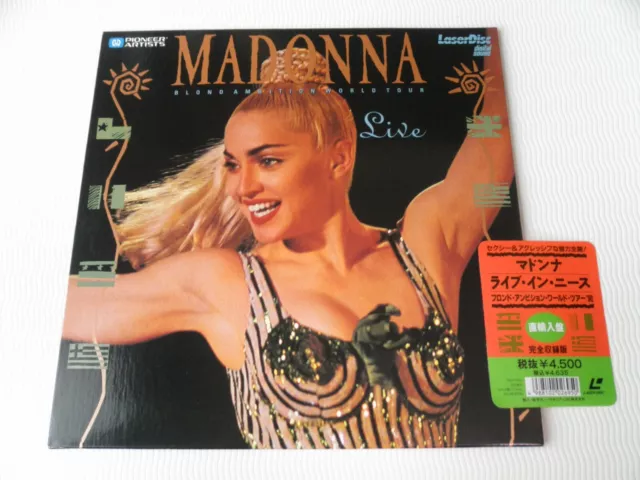 MADONNA Laser Disc LD Blond Ambition World Tour 1990 w/Japan Sticker Obi MADONNA Laser Disc LD Blond Ambition World Tour 1990 w/Japan Sticker Obi