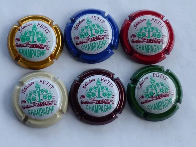 Série de 6 capsules de Champagne PETIT Ghislain " Flute "