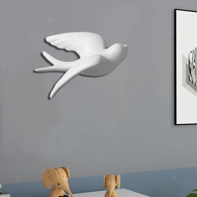 Einfachheit 3D Keramik Vogel Spatz Wandbehang Kunst Dekor Schlafzimmer Büro