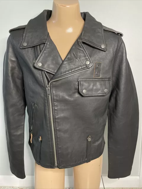 HARLEY DAVIDSON Leather Motorcycle Jacket M RARE Vintage Style Sample BRANDO
