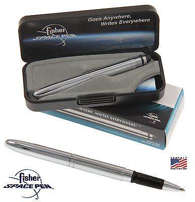 Fisher Space Pen #BGC/S - Chrome Bullet Grip Pen with Conductive Stylus Point