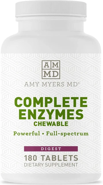 Dr Amy Myers Digestive Enzymes Chewable – Complete Enzymes Support Leaky Gut, Ac