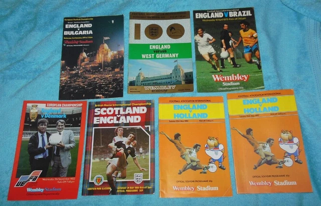 ENGLAND FOOTBALL PROGRAMMES, European, Home Nations, £9.99 - PicClick UK
