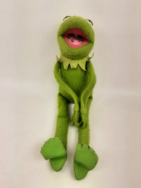 Vintage 1976 KERMIT THE FROG #850 Jim Henson MUPPET DOLL Fisher Price Plush Toy 