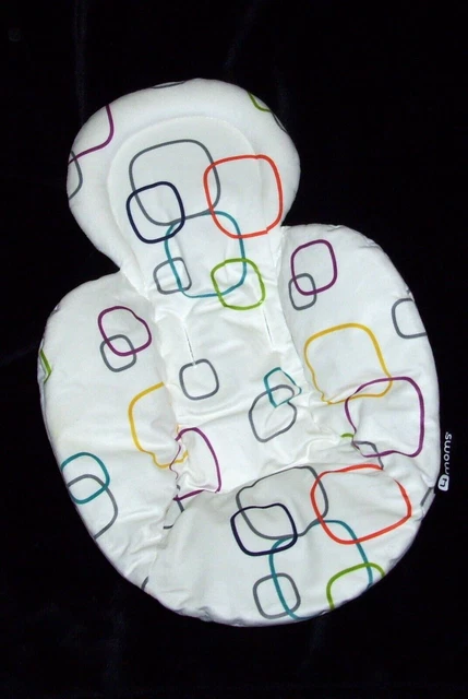 4moms Newborn Reversible Plush Insert Pad Multi Color Squares Reversible