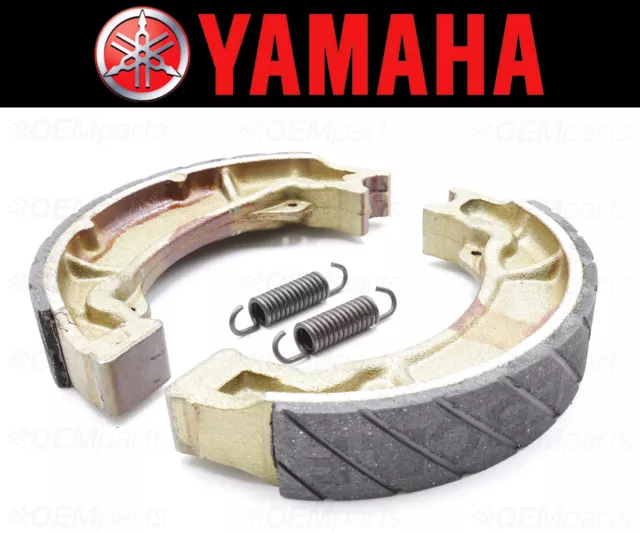 Set of (2) Yamaha Water Grooved REAR Brake Shoes and Springs #39W-W253E-10-00