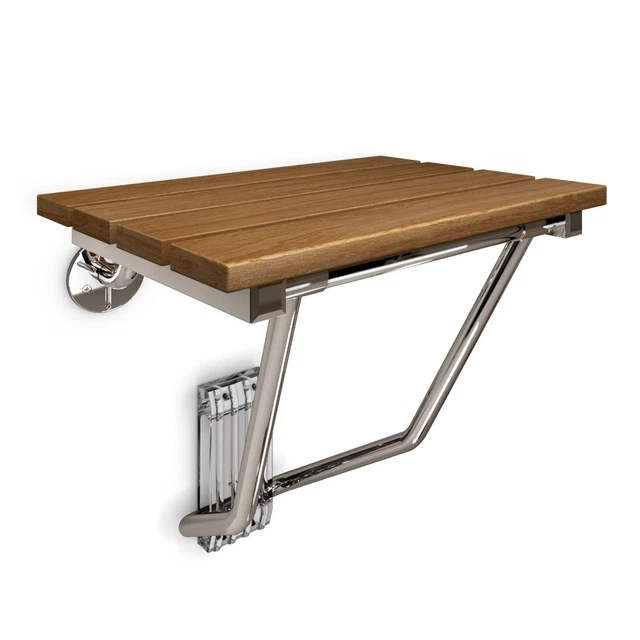 DreamLine SHST-02-TN Teak Folding Wood Shower Seat