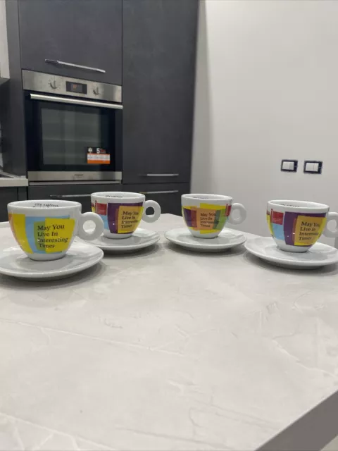Illy 4 Tazze Cappuccino Biennale Arte Venezia 2019 Nuove Con Piattini