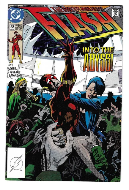 Flash #58 --- Greg Larocque! 1St Print! Hi-Grade! Dc! 1992! Nm-     **B3G1**