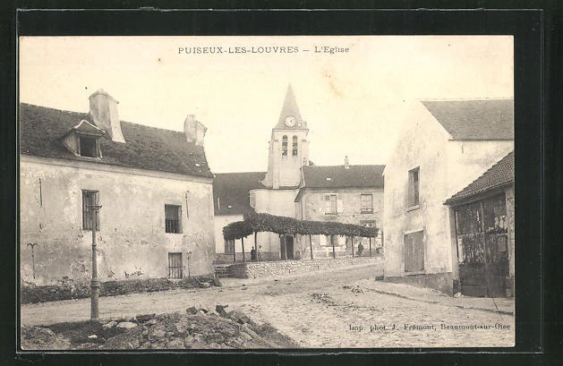 CPA Puiseux-les-Louvres, L´Eglise