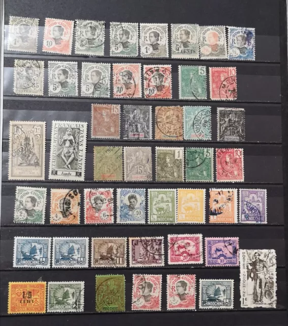 Lots & Summlung Briefmarken Frankreich Kolonien Indo-chine Indonesien Indonesia