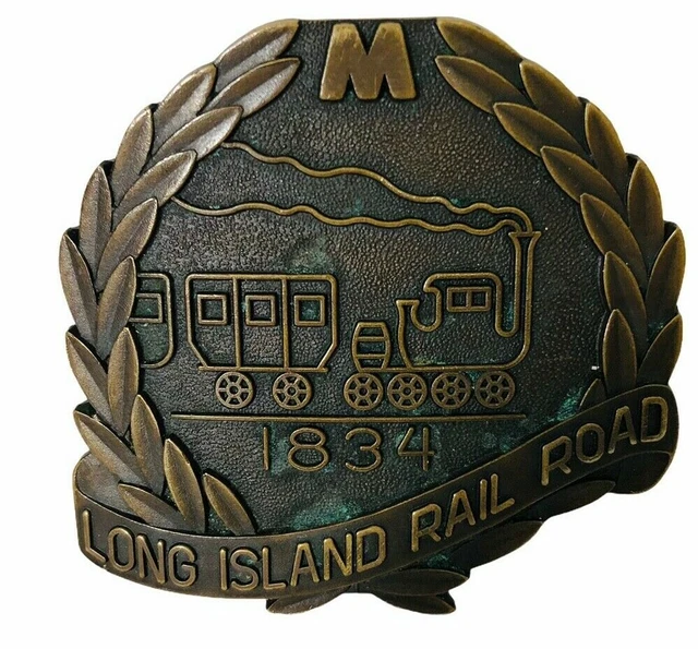 Vintage Long Island Rail Road LIRR 1834 Railroad Train Belt Buckle Brass