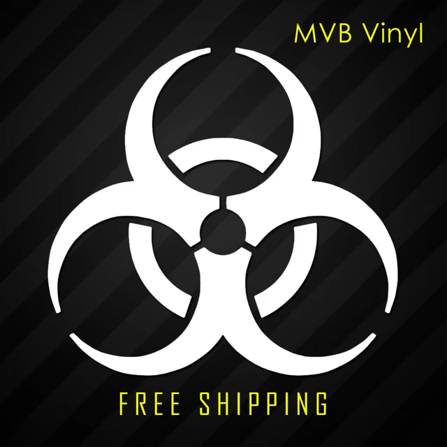 2 Pcs RE Zombie Biohazard Umbrella Corporation Door Car Stickers Decal