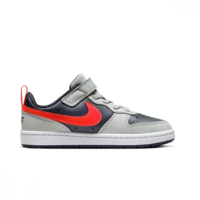 NIKE COURT BOROUGH LOW 2 Recraft Scarpe Sneakers Bambino DV5457 003 Rosso Grigio