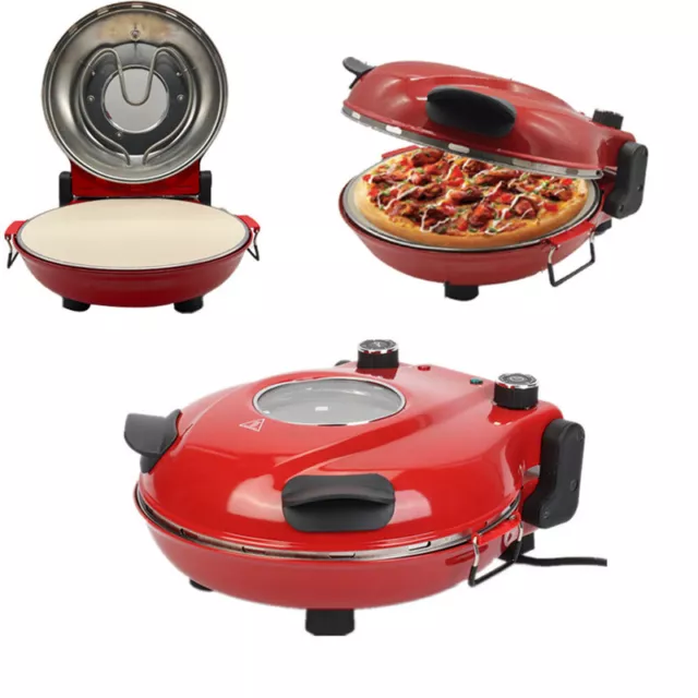 31cm Pizza Oven Electric Pizza Oven Stone Baked Pizza Maker Heats up to 420°