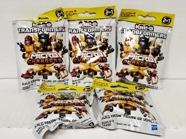 Lot of 5 KRE-O Transformers Micro Changers Collection 4 Blind Bags New & Sealed