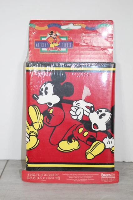 VTG Disney Mickey's decorative border Mickey Mouse Borden 5 yards Craft DIY J