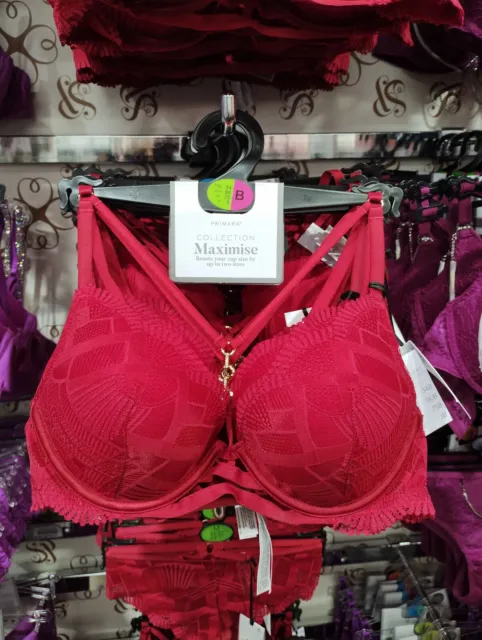 PRIMARK 2 SIZES bigger boost Bra maximise Push Up THICK Padded bombshell  Red 601 £15.99 - PicClick UK