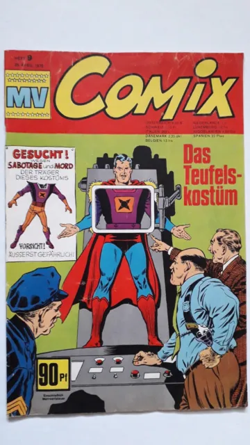 MV Comix Nr.9 vom 25.4.1970 mit Asterix, Superman, Familie Franval - Comicheft