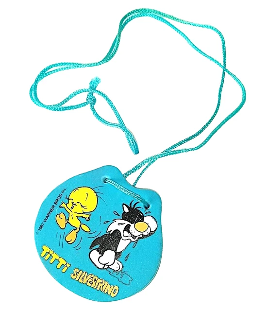 TITTI e SILVESTRINO - Tweety & Sylvester 80s WarnerBRos - pendant maxi eraser