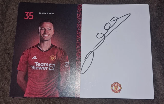 Jonny Evans Hand Signed Clubcard Club Card Manchester United Man Exact Proof 1