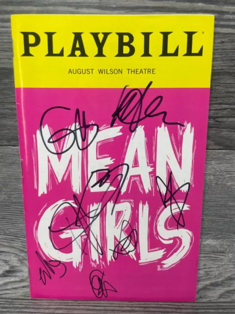 Mean Girls, Cast Signed, Playbill, February 2020, August Wilson Theatre