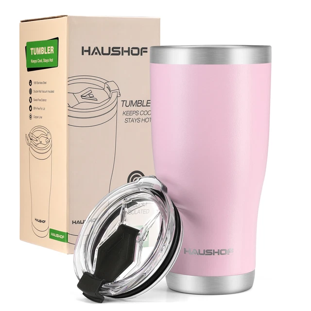 HAUSHOF 20 oz Tumbler Travel Mug Vacuum Insulated Stainless Steel Coffee Tumbler
