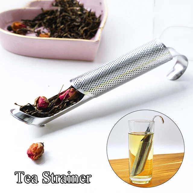 Thé Passoire Acier Inoxydable Infuseur Tuyau Support Outil Thé Cuillère Filtre