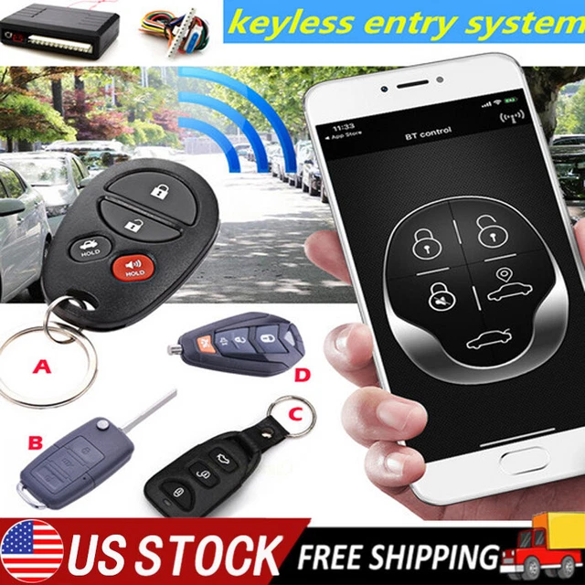 Car Keyless Entry Security System Remote Control Door Central Lock Locking Kit