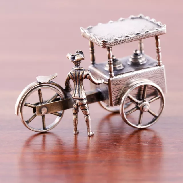 Gebr Niekirk Of Schoonhoven Dutch 833 Silver Miniature Figurine Ice Cream Vendor
