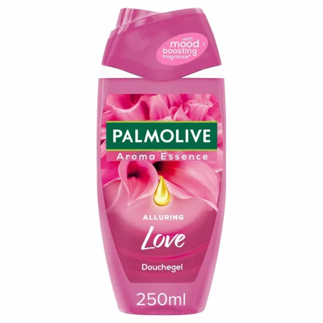 12,65 €/L - 12x Gel doccia essenza aromatica Palmolive - Alluring Love - 250 ml