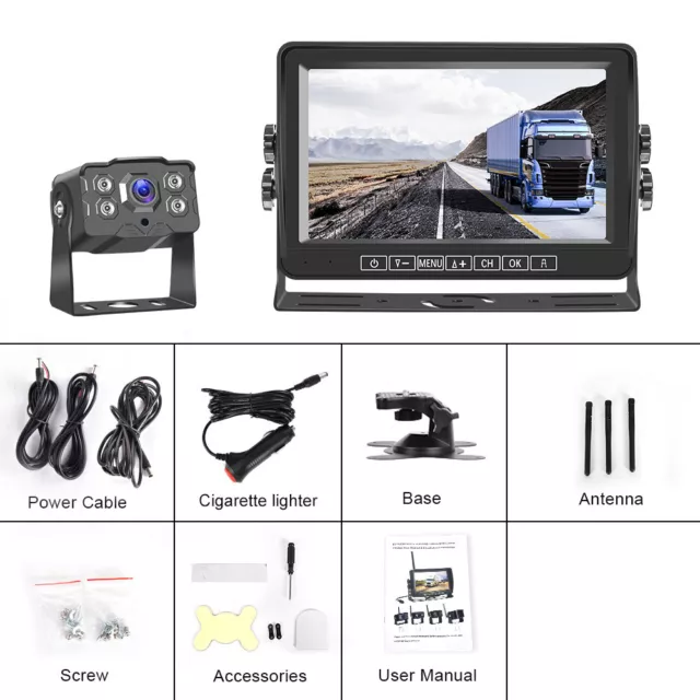 7 Inch Digital Car Camera HD LCD Display Reversing Camera All In One DVD Display