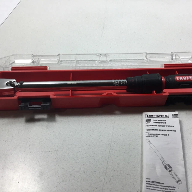 CRAFTSMAN MICROMETER Torque Wrench CMMT99433 Very Clean Open Box Tool