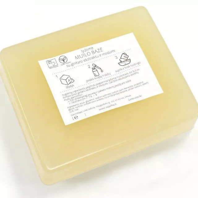 Melt & Pour Amber Soap Base 1 kg | SLS Free | Transparent