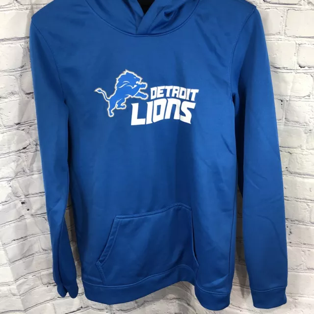 DETROIT LIONS NFL Sweatshirt Hoodie Blue Youth XL Football