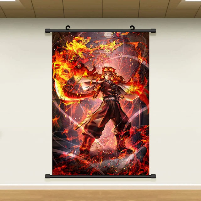 Anime Demon Slayer: Kimetsu no Yaiba Rengoku Kyoujurou HD Wall Scroll Poster Y11